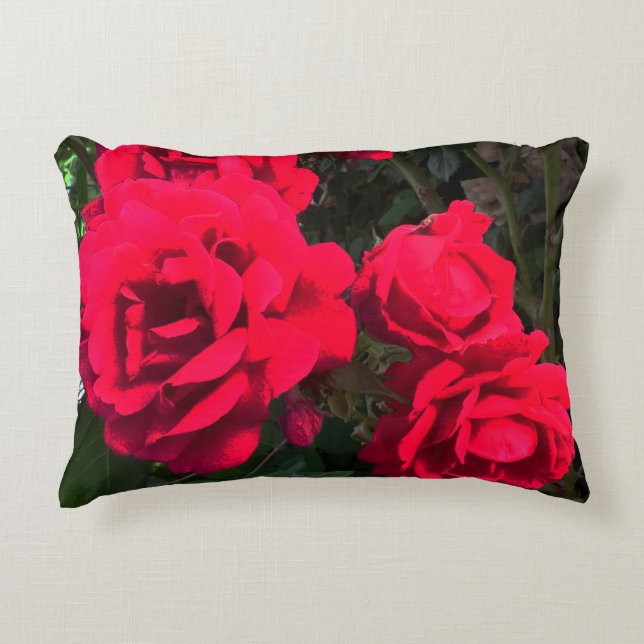 Red Roses Rosarium Decorative Cushion (Front)