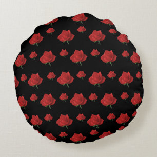 Red Roses Round Cushion