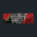 Red Roses Rustic Black Lace Wedding Favour Gift<br><div class="desc">Customise</div>