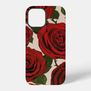 Red roses. Seamless floral background. iPhone 12 Case