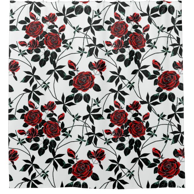 Red roses . shower curtain (Front)