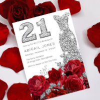 Red Roses & Silver Gown 21st Birthday Party