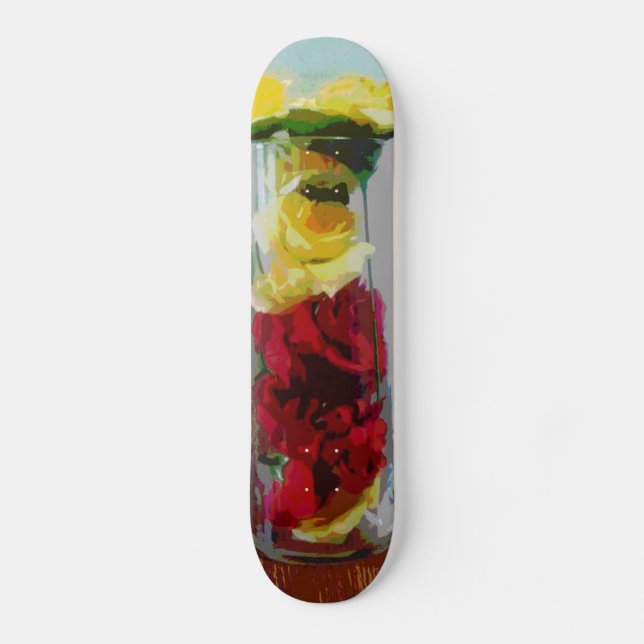 Red roses skateboard (Front)