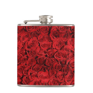 Red Roses Smash Hip Flask
