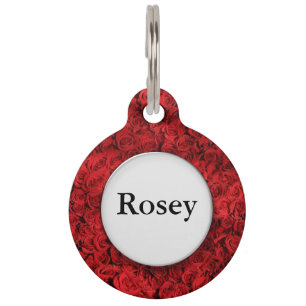 Red Roses Smash Pet Tag