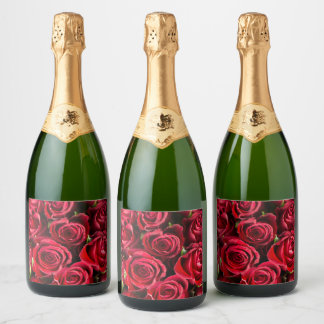 Red Roses Sparkling Wine Label