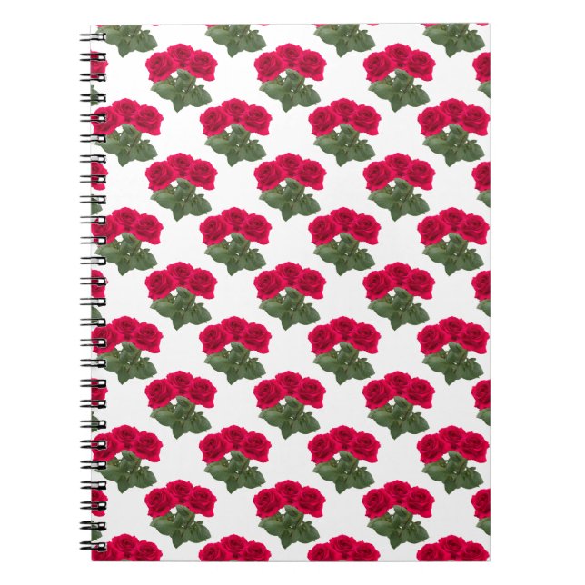 Red roses spiral notebook (Front)