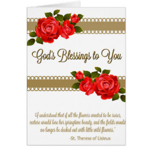Red Roses Spiritual Bouquet Card w/scripture