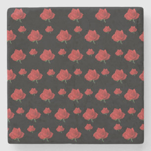 Red Roses Stone Coaster