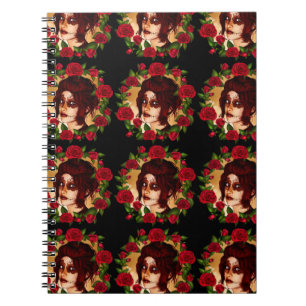Red Roses Sugar Doll Spiral Notebook