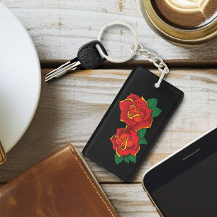 Red Roses Tattoo Key Ring
