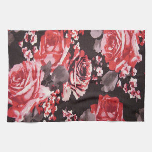 RED ROSES TEA TOWEL