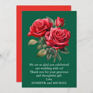 Red Roses Thank You Card