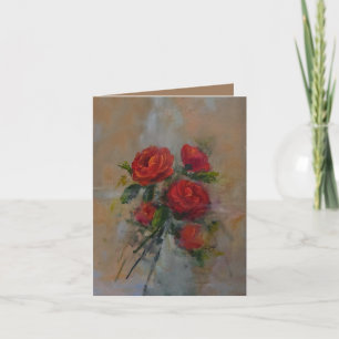 Red Roses Thank You Card