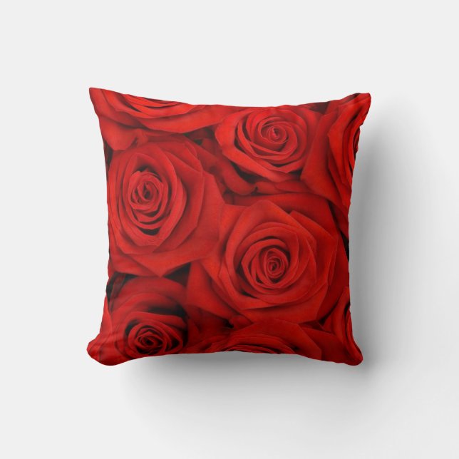 Red Roses Throw Pillows (Front)