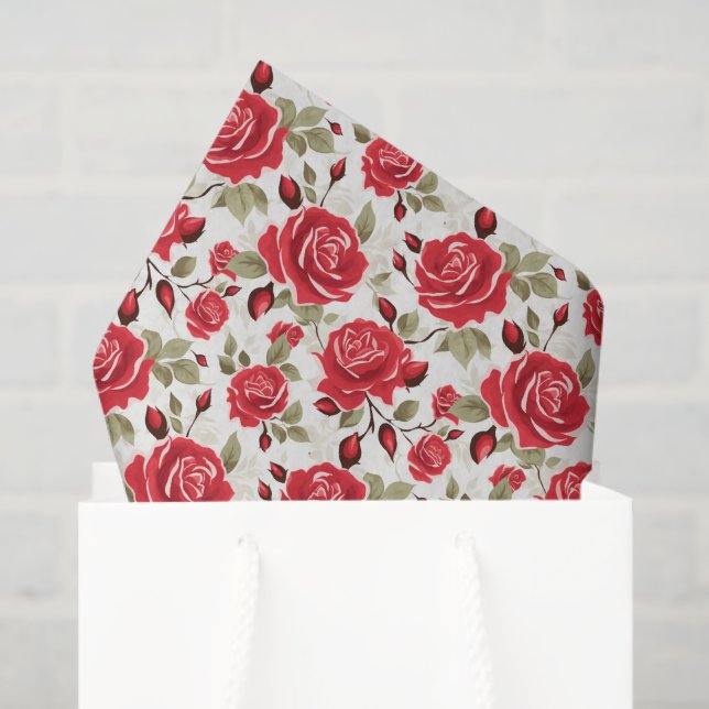 Red Roses Tissue Paper (Gift Bag)