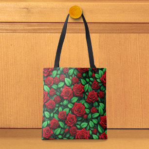 Red Roses Tote Bag