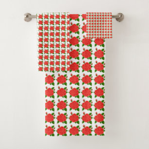 Red Roses Towel Set