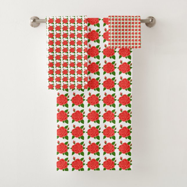 Red Roses Towel Set (Insitu)