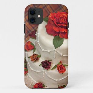 Red roses wedding cake Case-Mate iPhone case