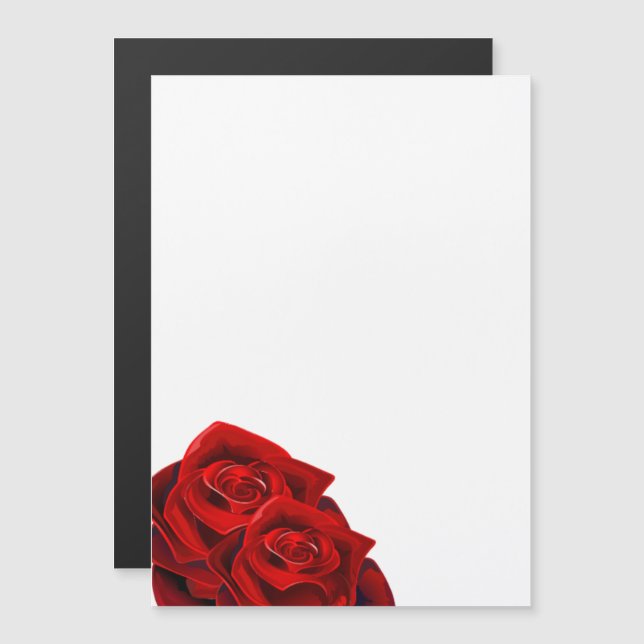 Red Roses wedding invitation cards (Front/Back)