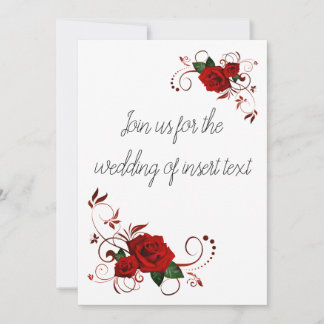 Red Roses Wedding INVITATIONS