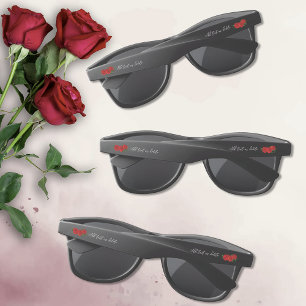 Red Roses White Black Elegance Timeless Sunglasses
