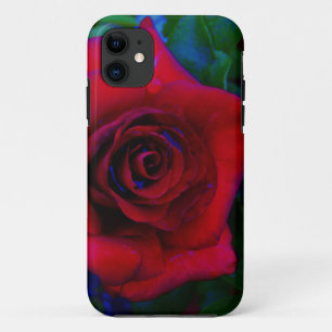 Red Roses with blue tones Case-Mate iPhone Case