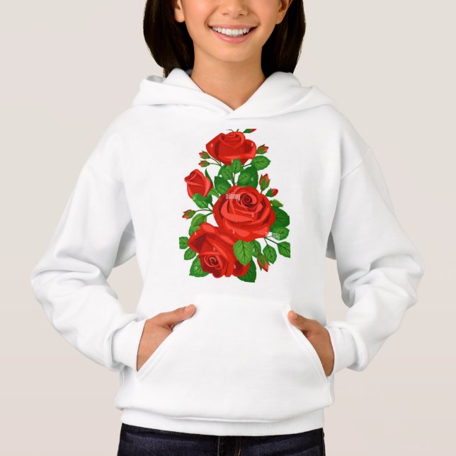 "Red Roses Women's T-Shirt – Elegant Floral Design (Front)