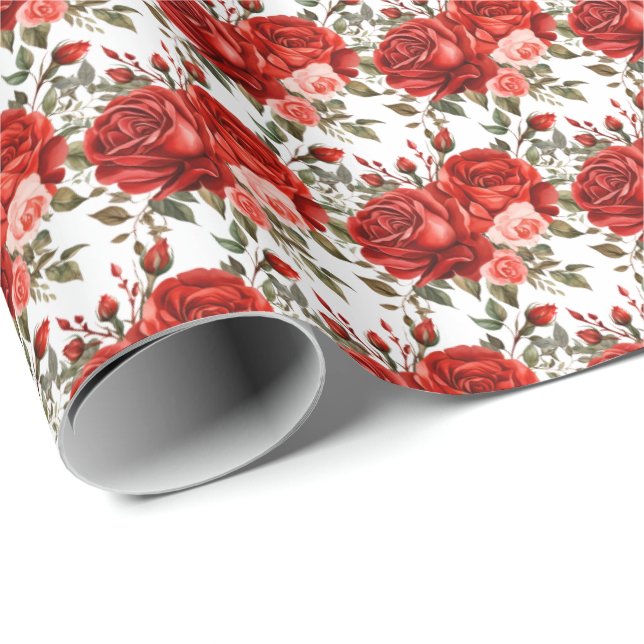 Red Roses  Wrapping Paper (Roll Corner)