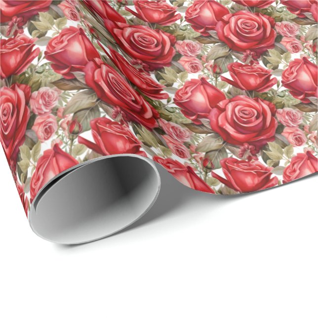 Red Roses  Wrapping Paper (Roll Corner)