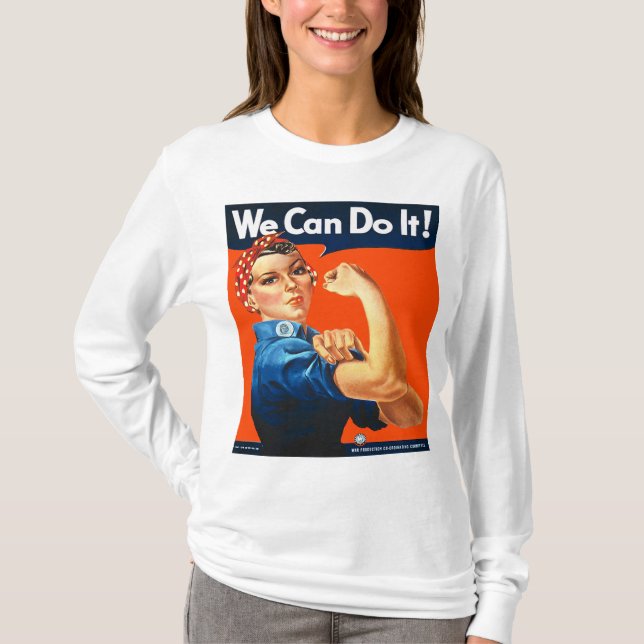 Red Rosie the Riveter TShirt (Front)