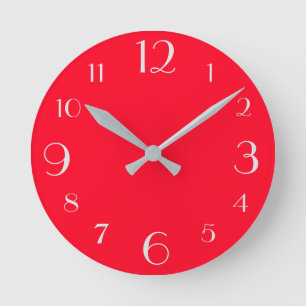 Red Round Clock