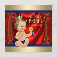 Red Royal Blue Gold Prince Baby Shower