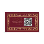 Red Royal Sword Wedding Website RSVP QR Code 
