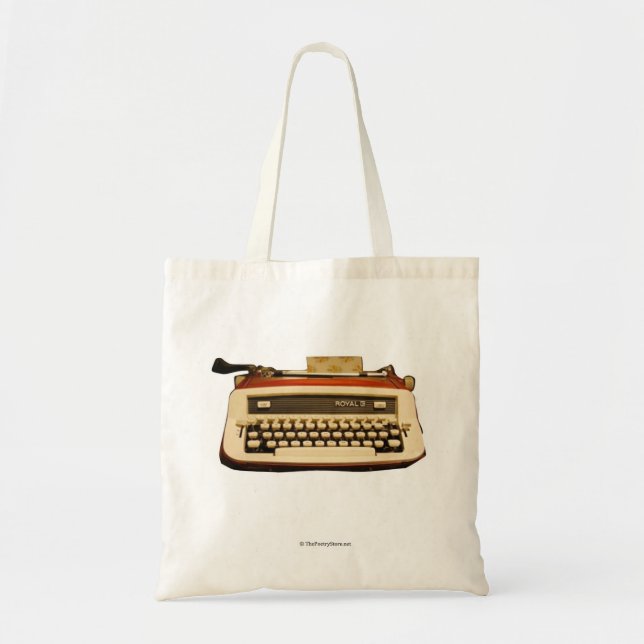 Red Royal Typewriter Tote Bag (Front)