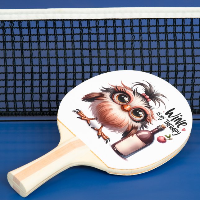 Red Rubber Back Ping Pong Paddle (Insitu)