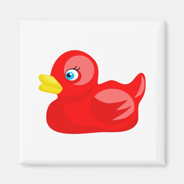 Red Rubber Duck Magnet (Front)