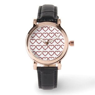 Red Ruby Gemstone Heart Watch