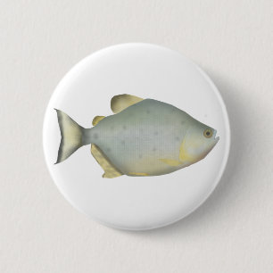 Red Ruby Piranha 6 Cm Round Badge