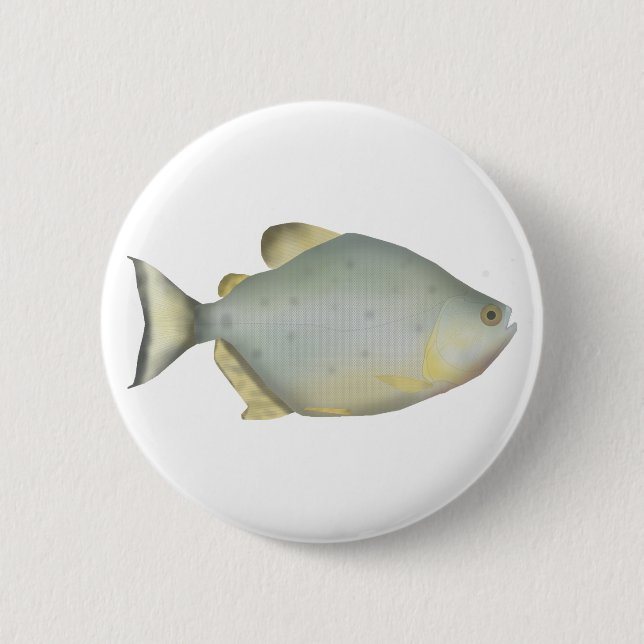 Red Ruby Piranha 6 Cm Round Badge (Front)