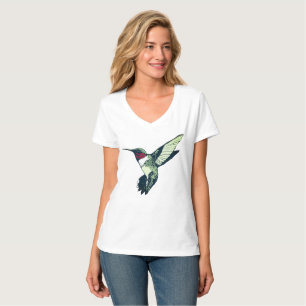Red ruby throated hummingbird shirt