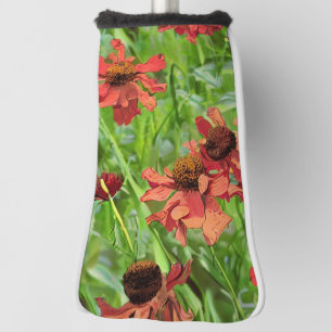 RED RUDBECKIA FLOWERS GOLF HEAD COVER