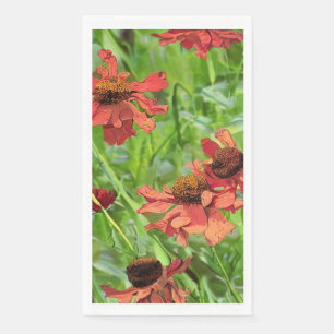 RED RUDBECKIA FLOWERS NAPKIN