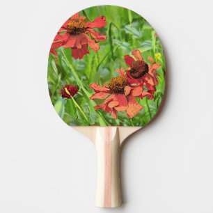 RED RUDBECKIA FLOWERS PING PONG PADDLE