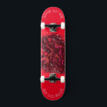 Red Running Bull At Starry Night Text Skateboard<br><div class="desc">Your Text - Magic Red Neon Bull Running - Amazing Starry Night Zodiac Animal Drawing - Choose / Add Your Unique Text / Colour - Make Your Special Gift - Resize and move or remove and add elements / image with customisation tool ! - Drawing and Design by MIGNED. You...</div>