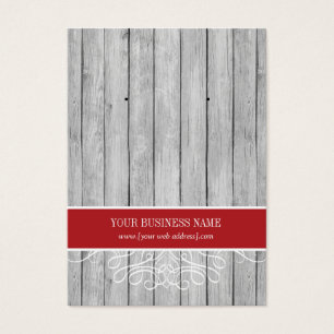 Red Rustic Wood Custom Earring Card