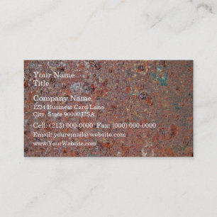 Red Rusty Metal Texture Business Card