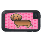 Red Sable Long Coat Dachshund Cartoon Dog