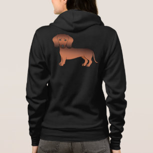Red Sable Smooth Hair Dachshund Cute Cartoon Dog Hoodie
